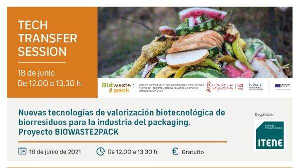 Nuevas tecnologías de valorización biotecnológica de biorresiduos para la industria del packaging. Proyecto BIOWASTE2PACK