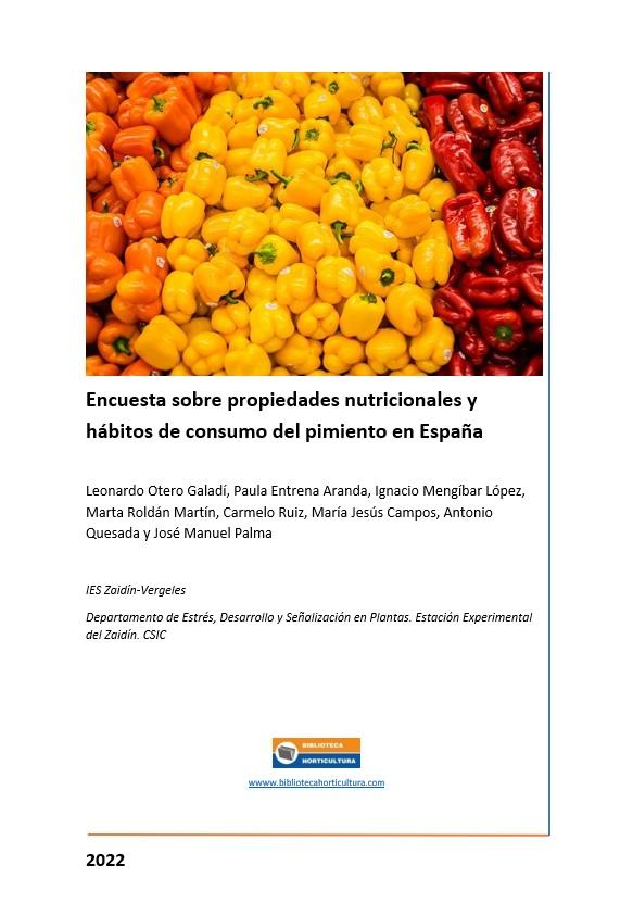 Encuesta sobre propiedades nutricionales y hábitos de consumo del pimiento en España